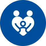 Heart-shaped family logo design