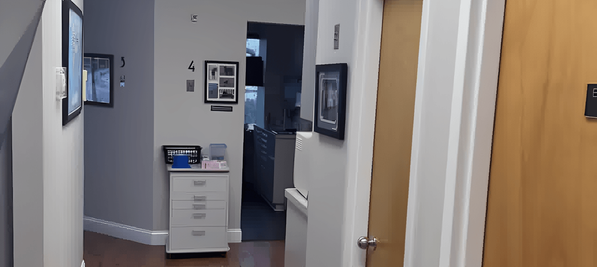 Hallway leading to office rooms