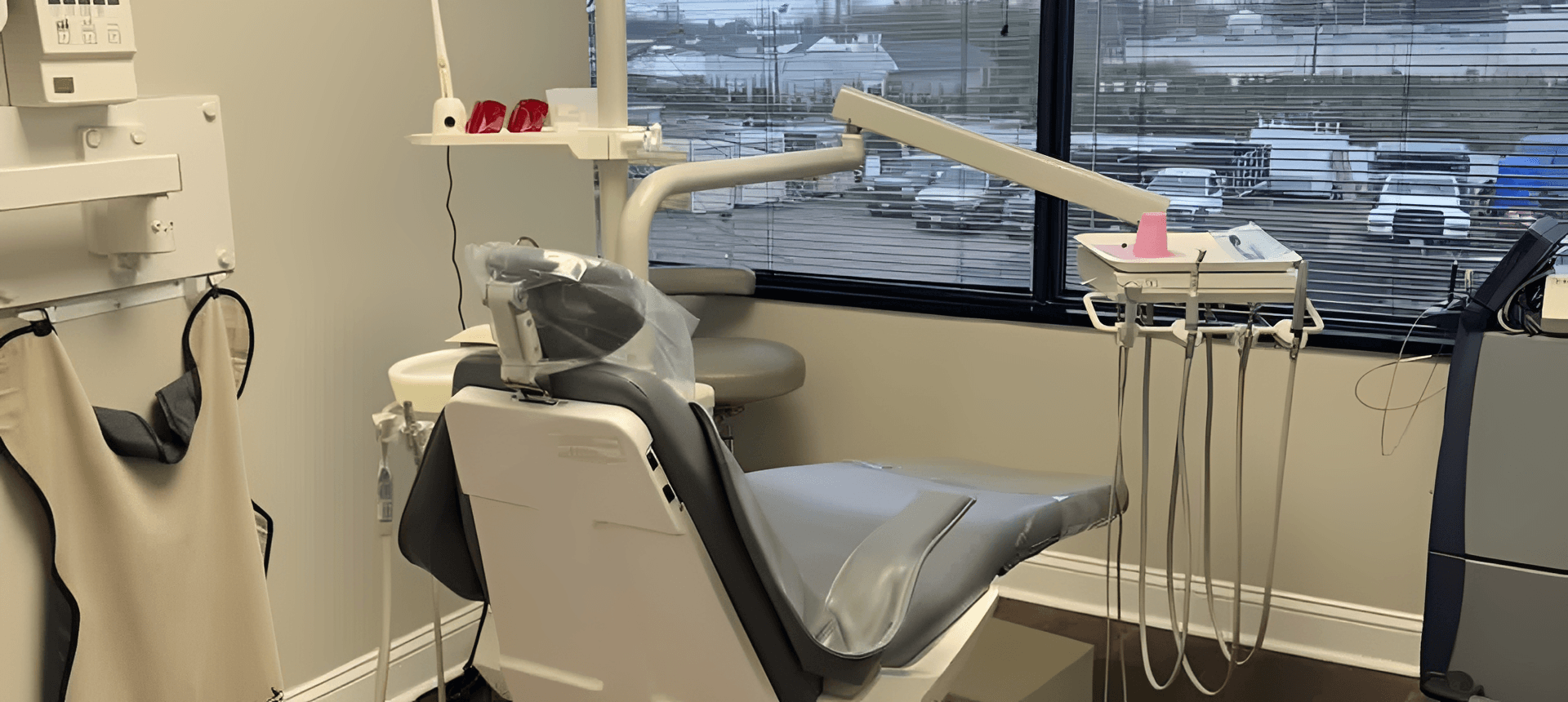 Dental chair in modern clinic